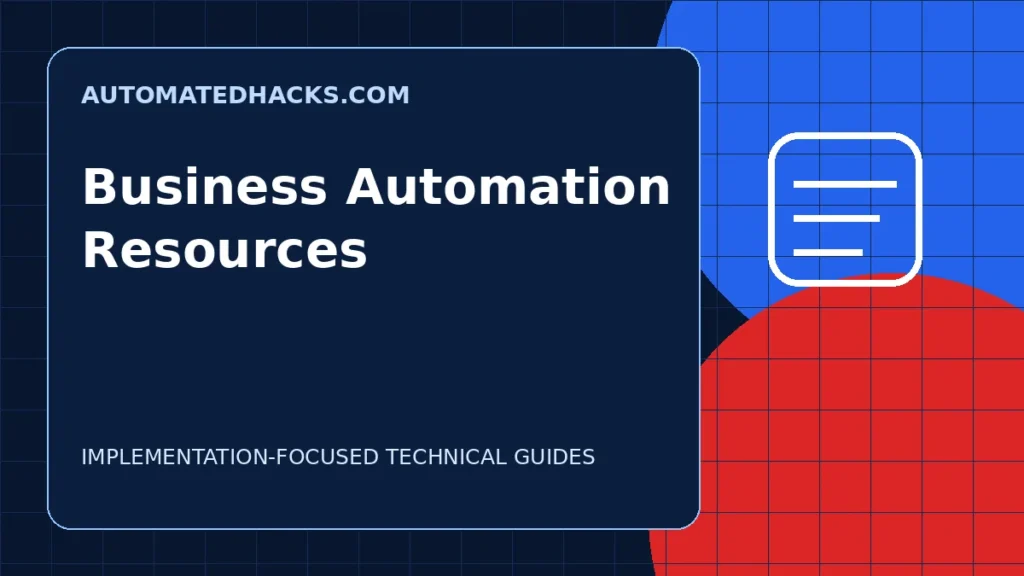 Business Automation Resources featured image by Automated Hacks