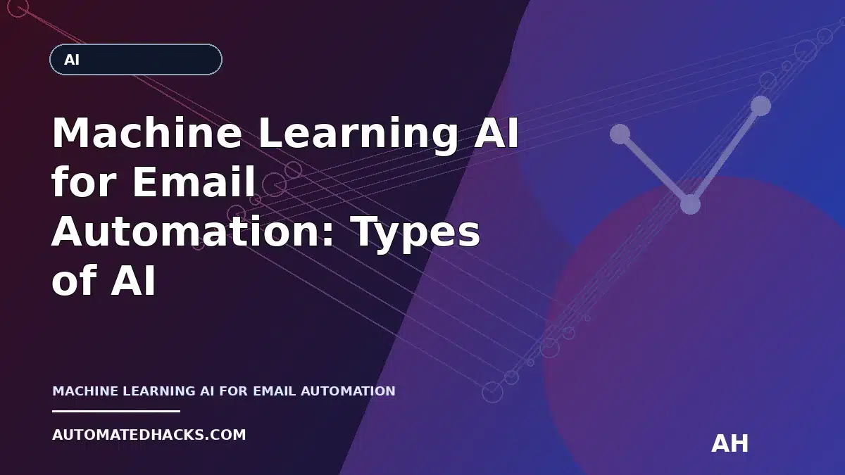 Machine Learning AI for Email Automation: Types of AI, What They Do, and How to Use Them Responsibly featured image by