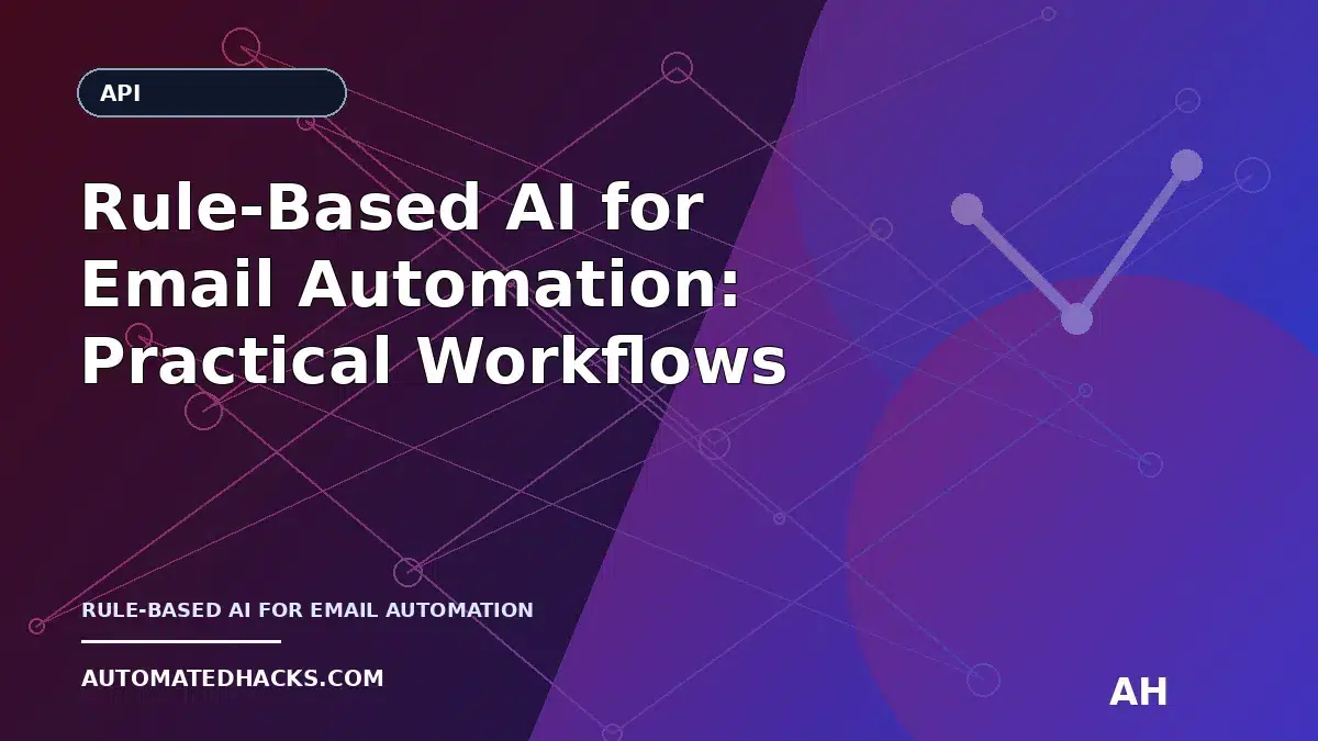 Rule-Based AI for Email Automation: Practical Workflows with Websites, APIs, and Apps featured image by Automated Hacks