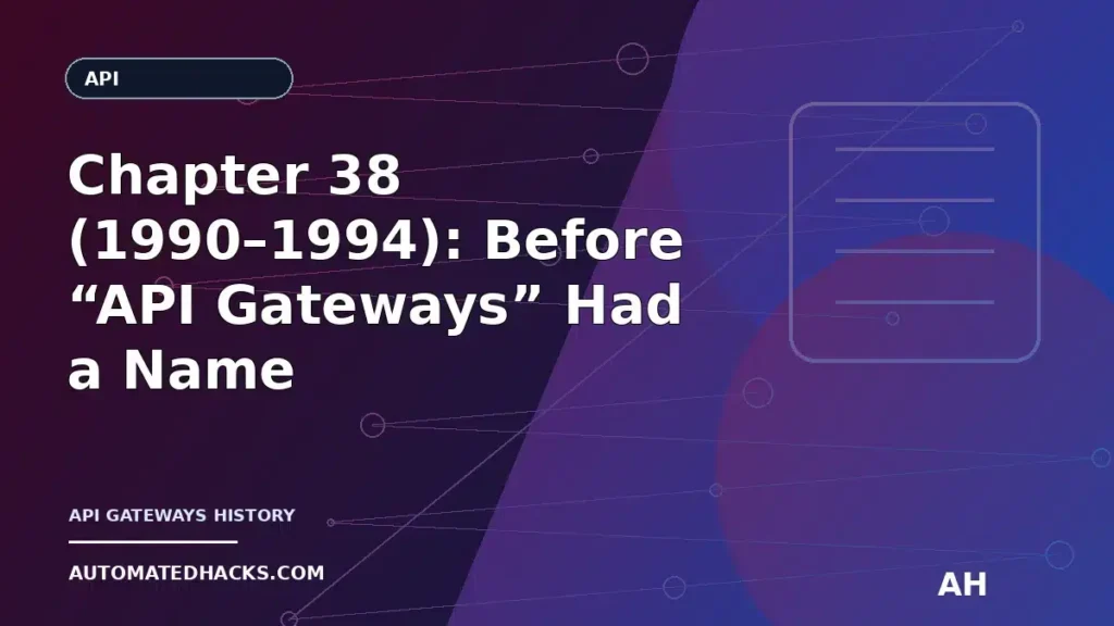Chapter 38 (1990–1994): Before “API Gateways” Had a Name — Centralized Traffic Control in the Web’s First HTTP
