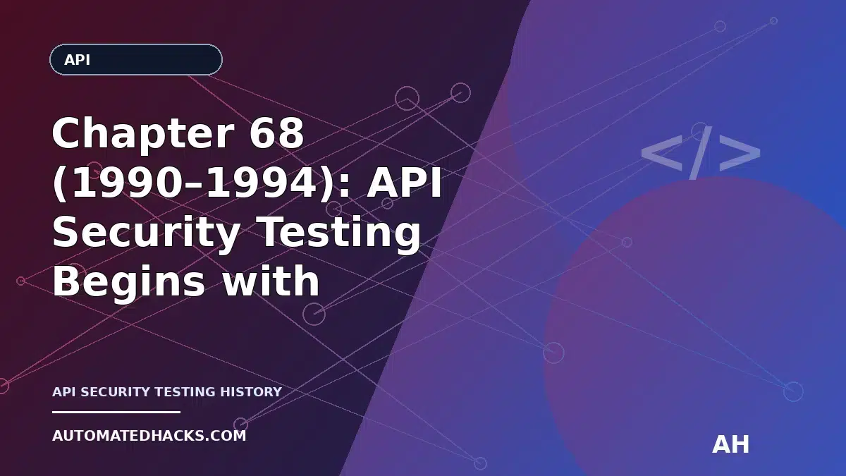 Chapter 68 (1990–1994): API Security Testing Begins with the Web’s First HTTP Interfaces featured image by Automated