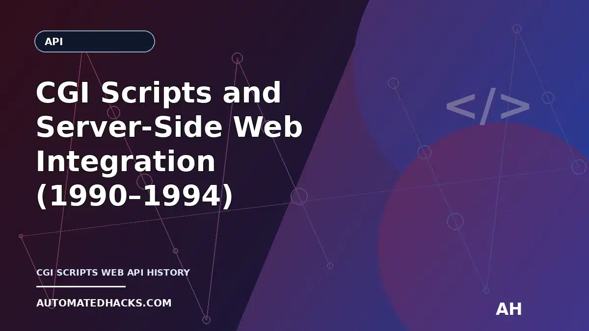 CGI Scripts and Server-Side Web Integration (1990–1994): How the First Web “APIs” Took Shape featured image by Automated