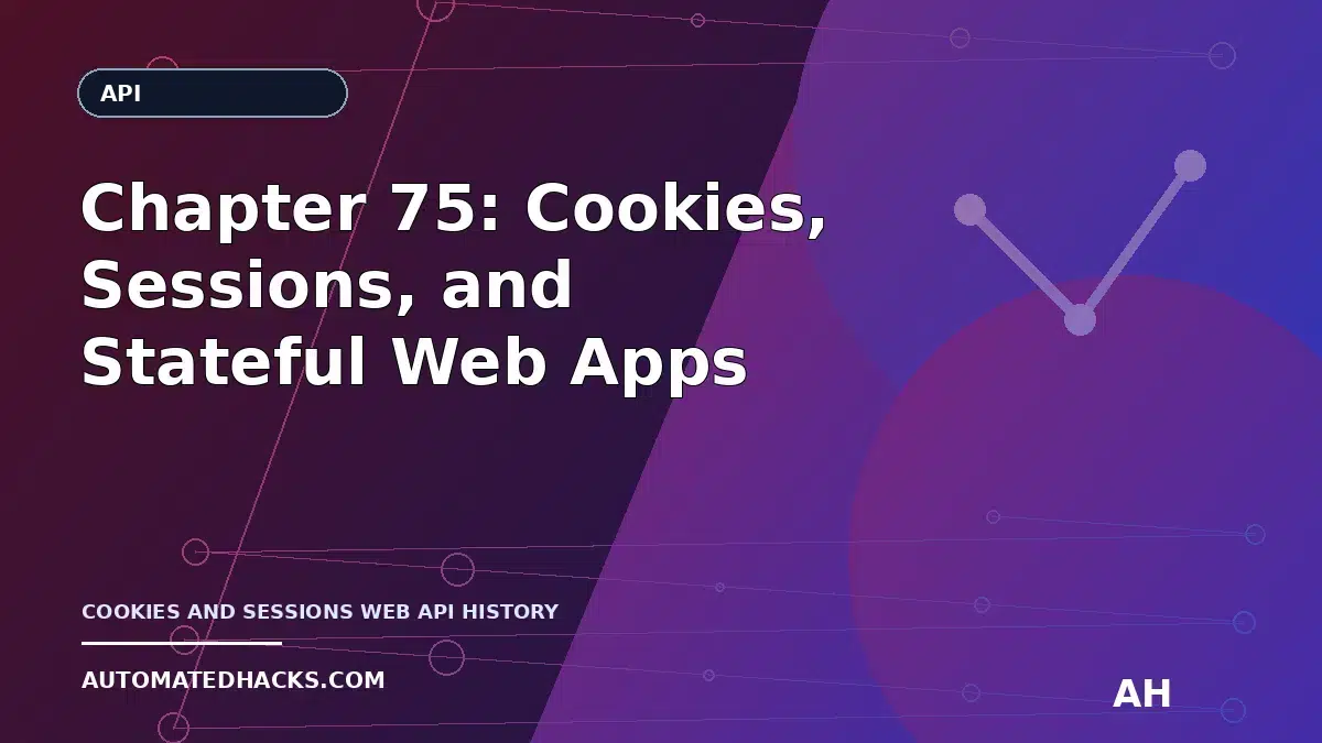 Chapter 75: Cookies, Sessions, and Stateful Web Apps (1995–1998)—How Early Web APIs Learned to Remember featured image