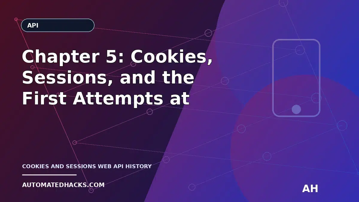 Chapter 5: Cookies, Sessions, and the First Attempts at Stateful Web APIs (1990–1994) featured image by Automated Hacks