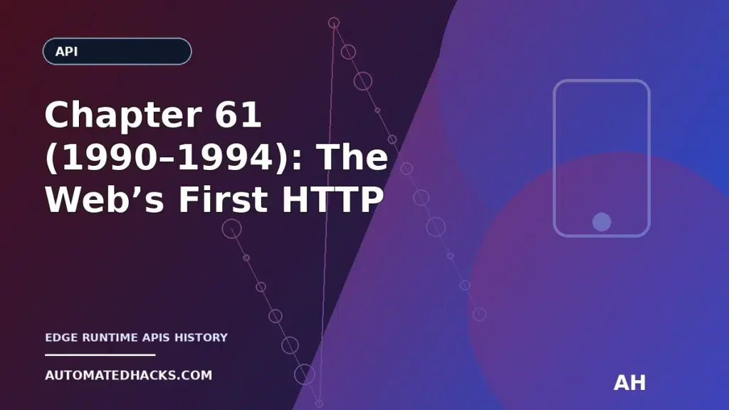 Chapter 61 (1990–1994): The Web’s First HTTP Interfaces—and the Earliest Blueprint for Edge-Like Low Latency featured