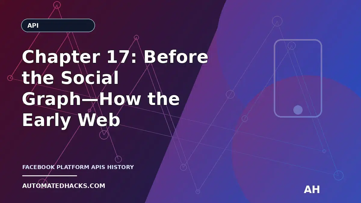 Chapter 17: Before the Social Graph—How the Early Web (1990–1994) Set the Stage for Facebook Platform APIs featured