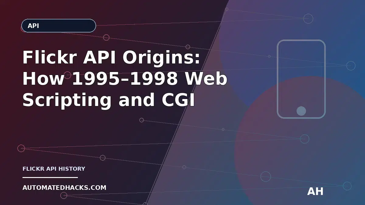 Flickr API Origins: How 1995–1998 Web Scripting and CGI Shaped Media-Sharing Integrations (Chapter 85) featured image by