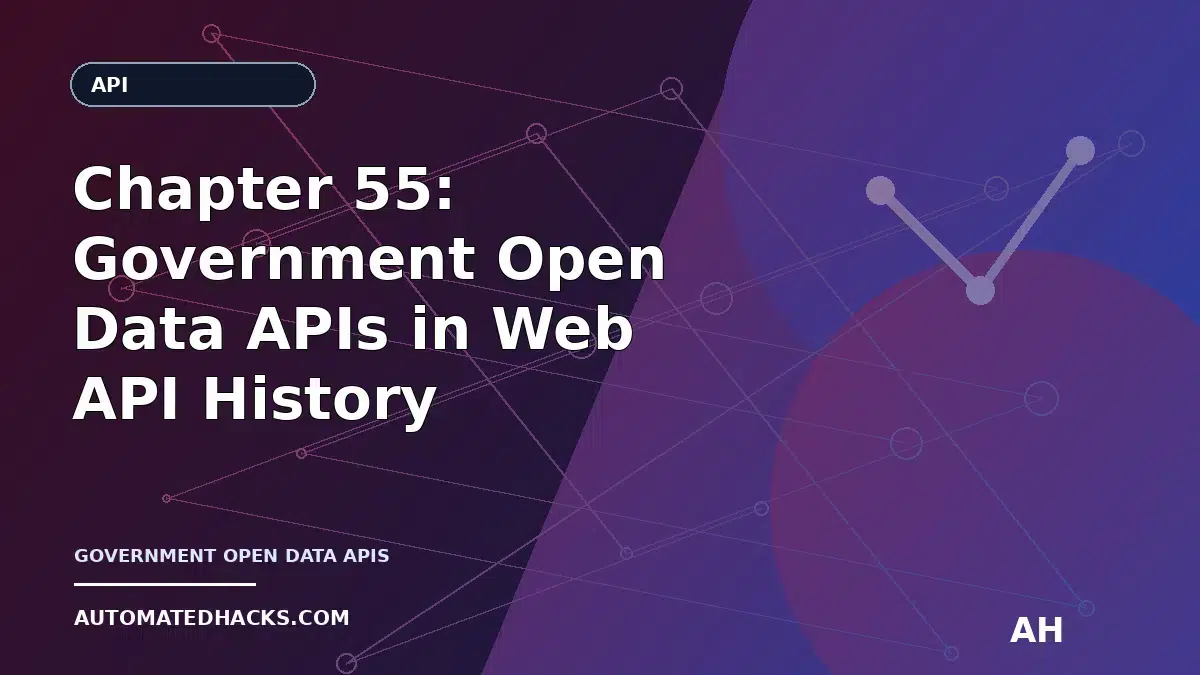 Chapter 55: Government Open Data APIs in Web API History (1990–1994) featured image by Automated Hacks