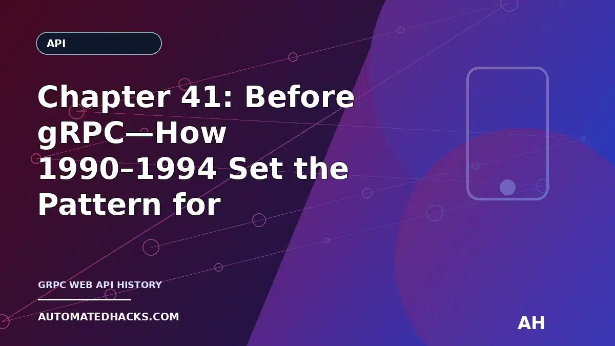 Chapter 41: Before gRPC—How 1990–1994 Set the Pattern for High-Performance Service APIs featured image by Automated