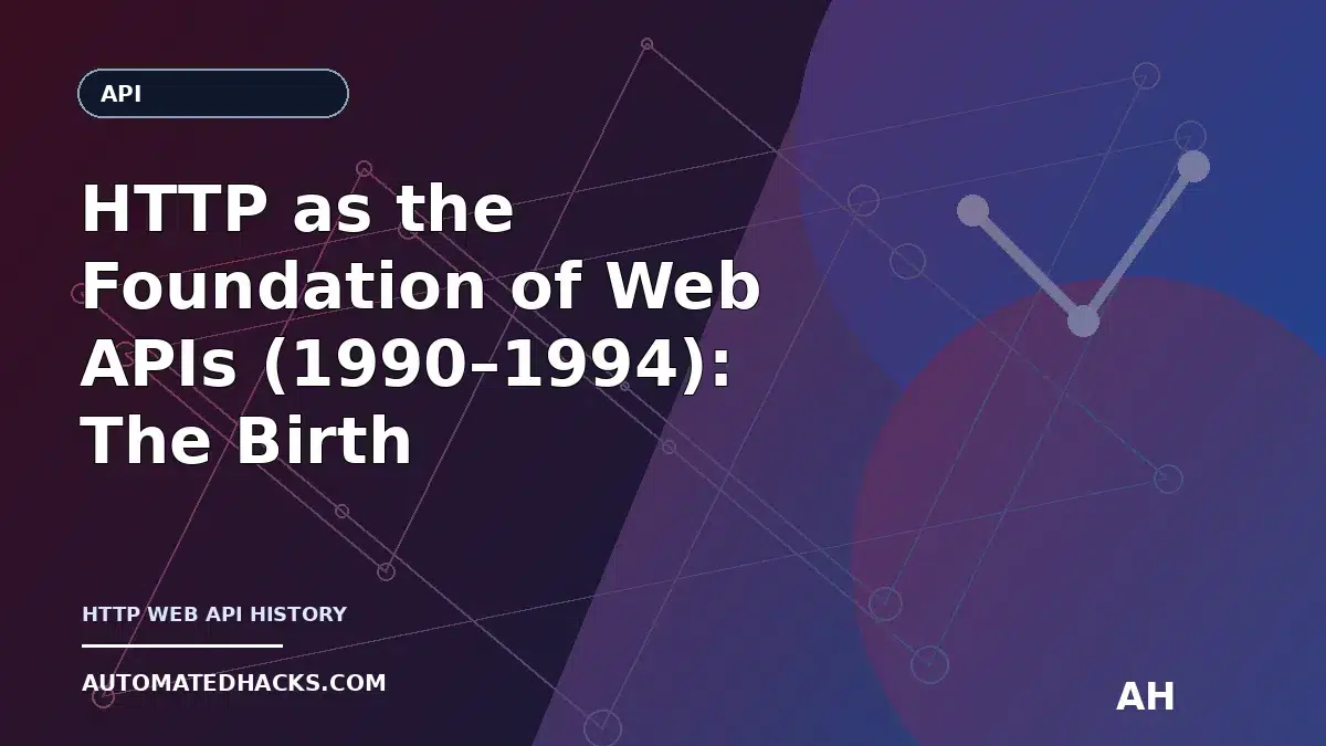 HTTP as the Foundation of Web APIs (1990–1994): The Birth of the Web and Early Interfaces featured image by Automated