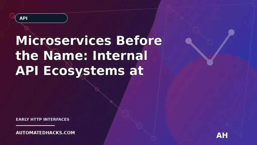 Microservices Before the Name: Internal API Ecosystems at the Birth of the Web (1990–1994) — Chapter 39 featured image