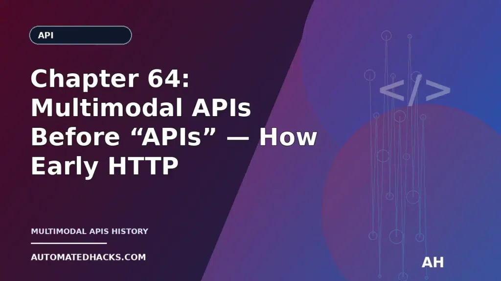 Chapter 64: Multimodal APIs Before “APIs” — How Early HTTP Enabled Image + Text Workflows (1990–1994) featured image by