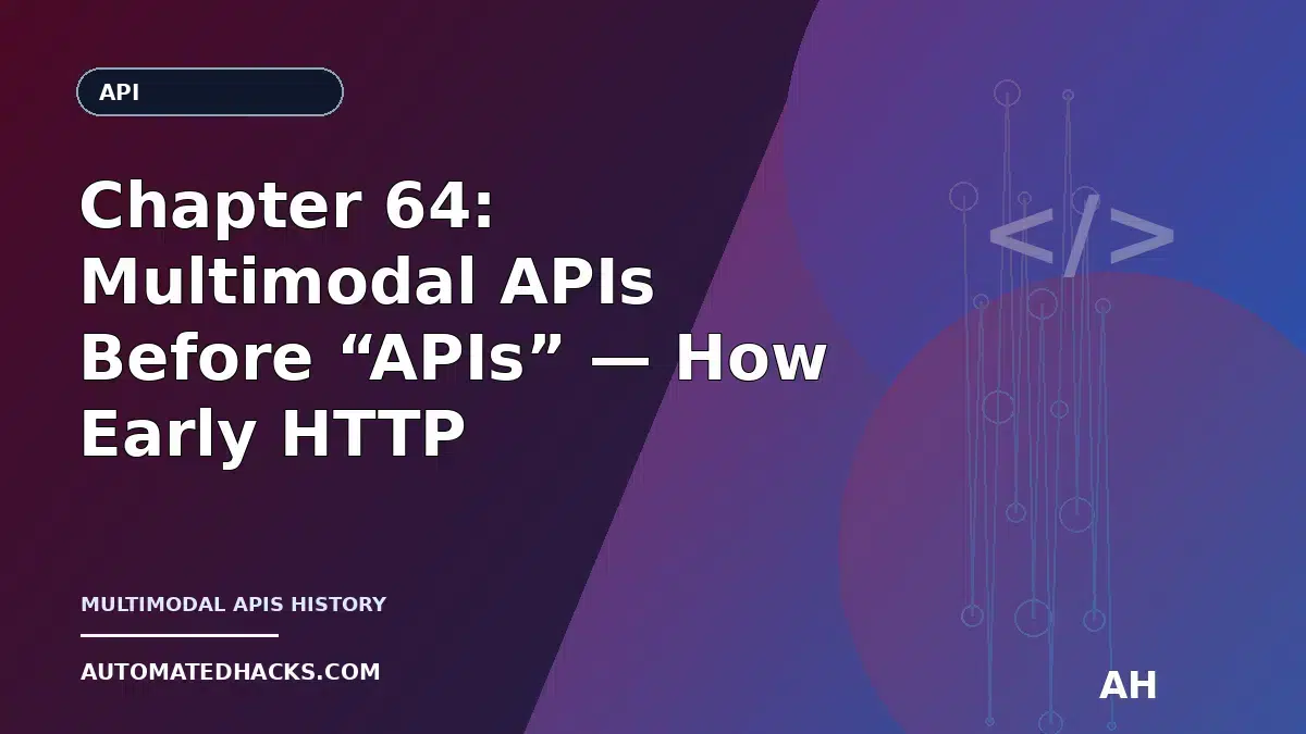 Chapter 64: Multimodal APIs Before “APIs” — How Early HTTP Enabled Image + Text Workflows (1990–1994) featured image by