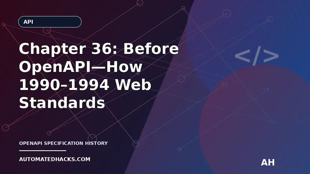 Chapter 36: Before OpenAPI—How 1990–1994 Web Standards Shaped the Idea of a Standardized API Description featured image