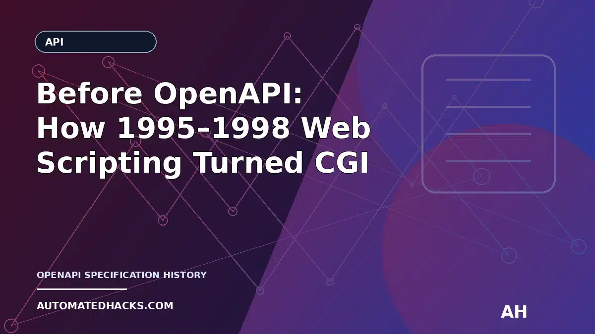 Before OpenAPI: How 1995–1998 Web Scripting Turned CGI Endpoints Into “Undocumented APIs” featured image by Automated