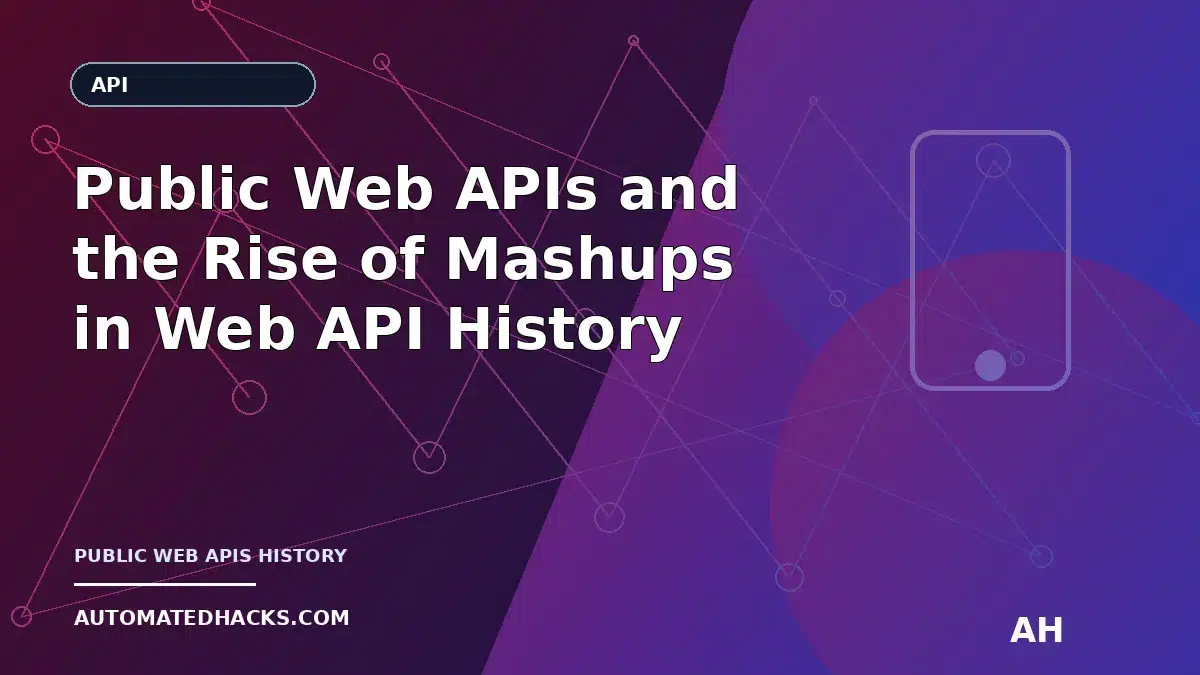 Public Web APIs and the Rise of Mashups in Web API History (1990–1994) — Chapter 13 featured image by Automated Hacks