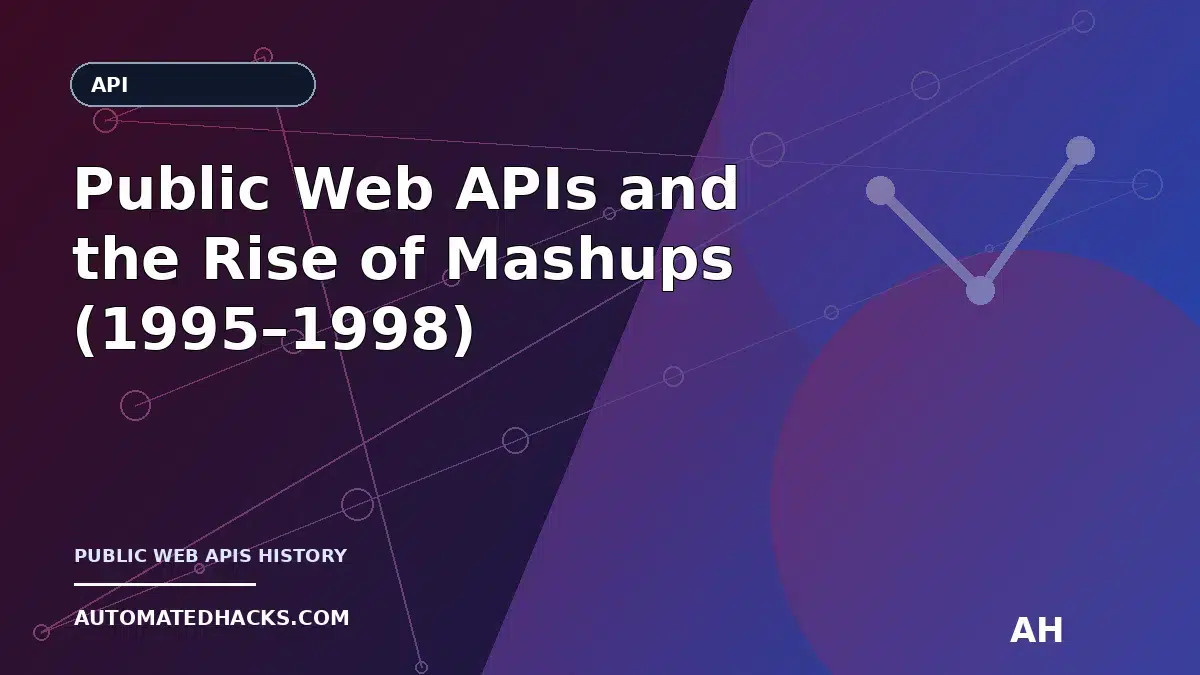 Public Web APIs and the Rise of Mashups (1995–1998): Browser Scripting, CGI, and Forms featured image by Automated Hacks