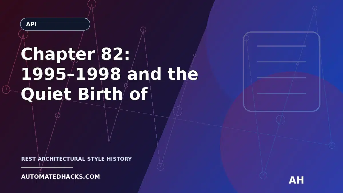 Chapter 82: 1995–1998 and the Quiet Birth of Resource-Oriented Web APIs featured image by Automated Hacks