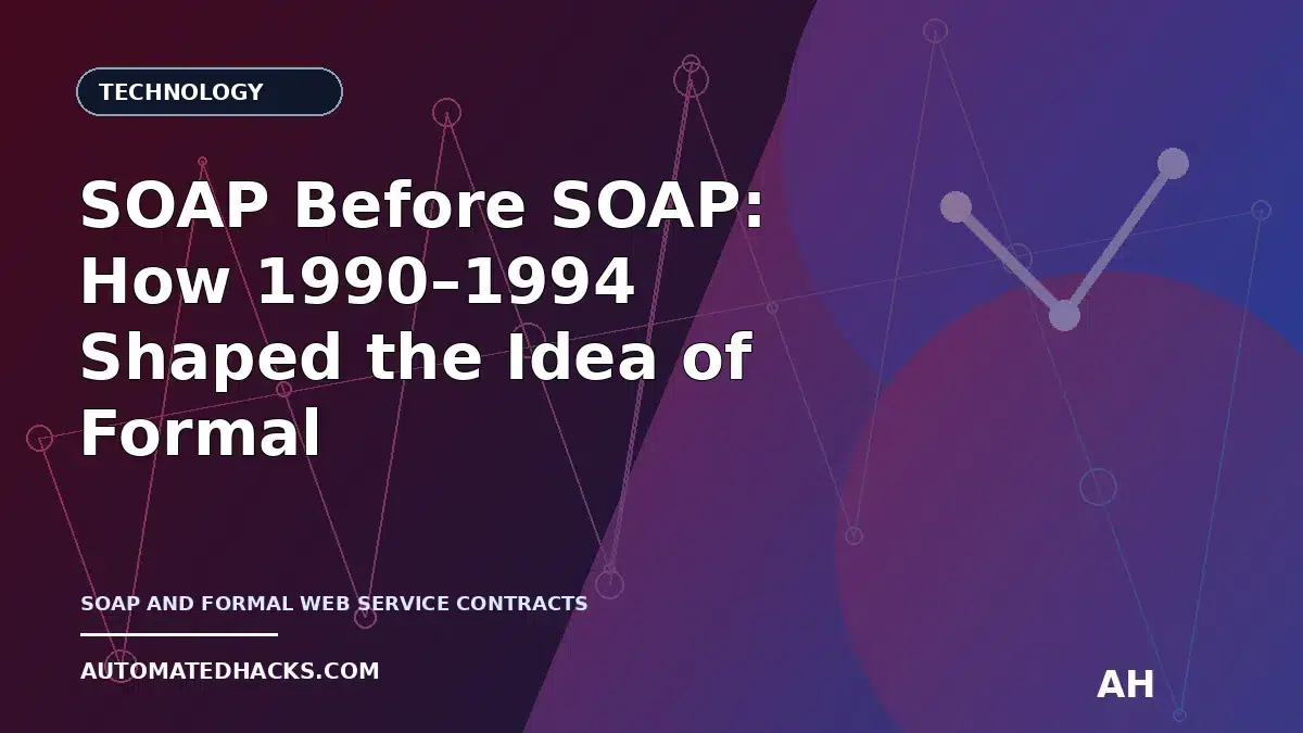 SOAP Before SOAP: How 1990–1994 Shaped the Idea of Formal Web Service Contracts featured image by Automated Hacks