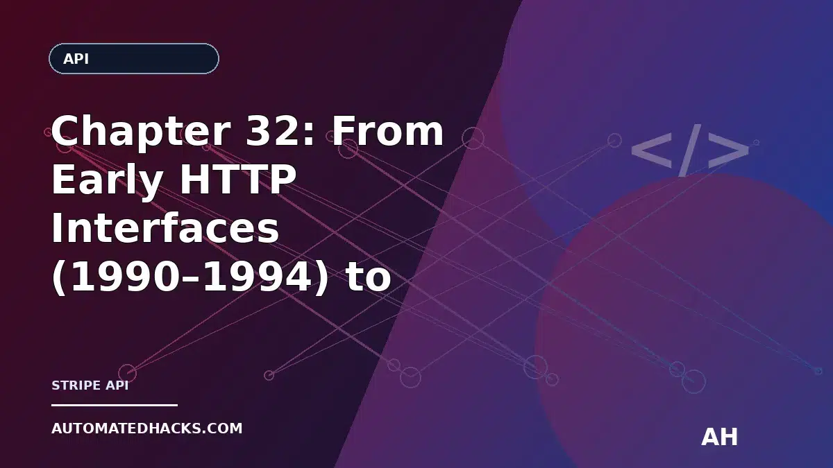 Chapter 32: From Early HTTP Interfaces (1990–1994) to Stripe’s Developer-First Payments API Mindset featured image by