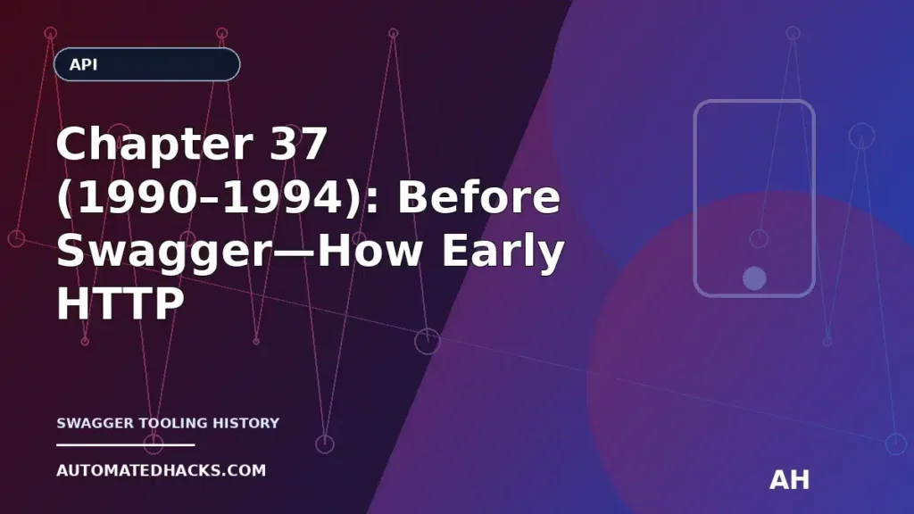 Chapter 37 (1990–1994): Before Swagger—How Early HTTP Interfaces Shaped API Documentation Workflows featured image by