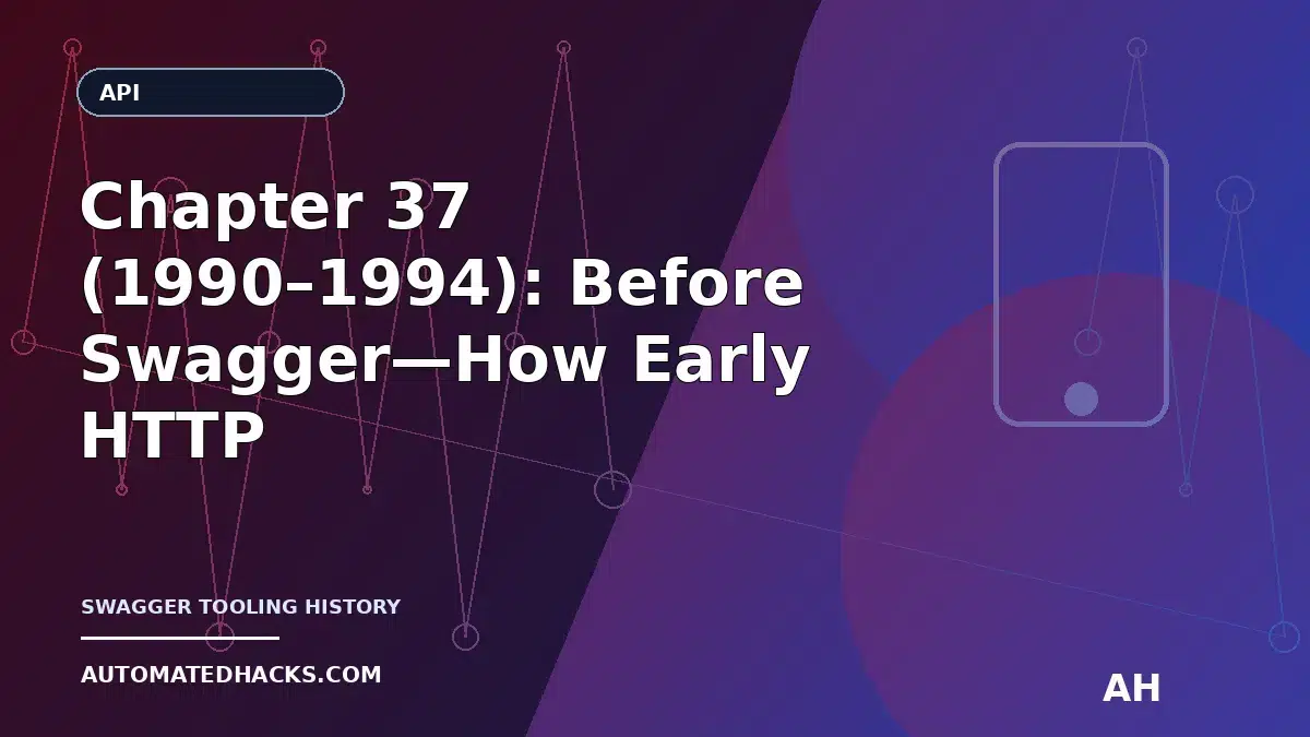 Chapter 37 (1990–1994): Before Swagger—How Early HTTP Interfaces Shaped API Documentation Workflows featured image by
