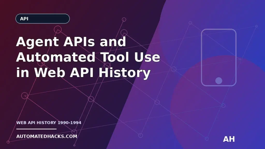 Agent APIs and Automated Tool Use in Web API History (1990–1994) — Chapter 65 featured image by Automated Hacks