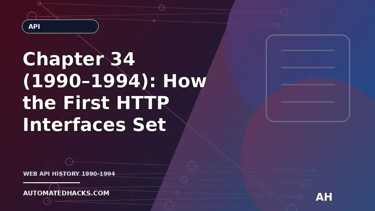 Chapter 34 (1990–1994): How the First HTTP Interfaces Set the Stage for GitHub API Workflow Automation featured image by