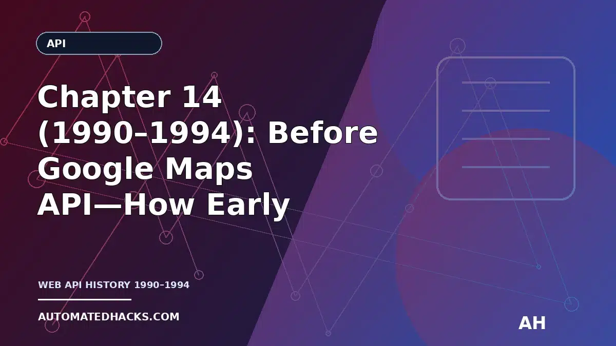 Chapter 14 (1990–1994): Before Google Maps API—How Early HTTP Interfaces Made Location-Based Web Apps Possible featured