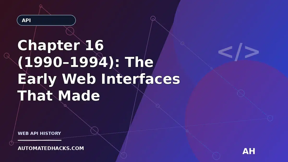 Chapter 16 (1990–1994): The Early Web Interfaces That Made Twitter-Style APIs Possible featured image by Automated Hacks