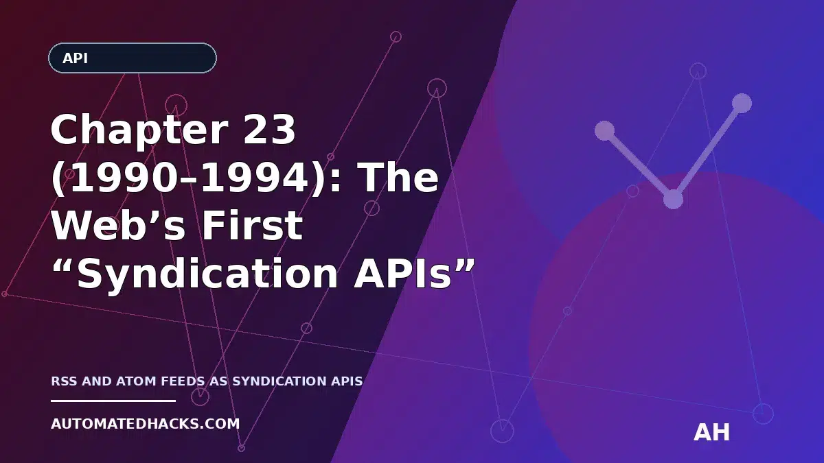 Chapter 23 (1990–1994): The Web’s First “Syndication APIs” and the Long Road to RSS and Atom featured image by Automated