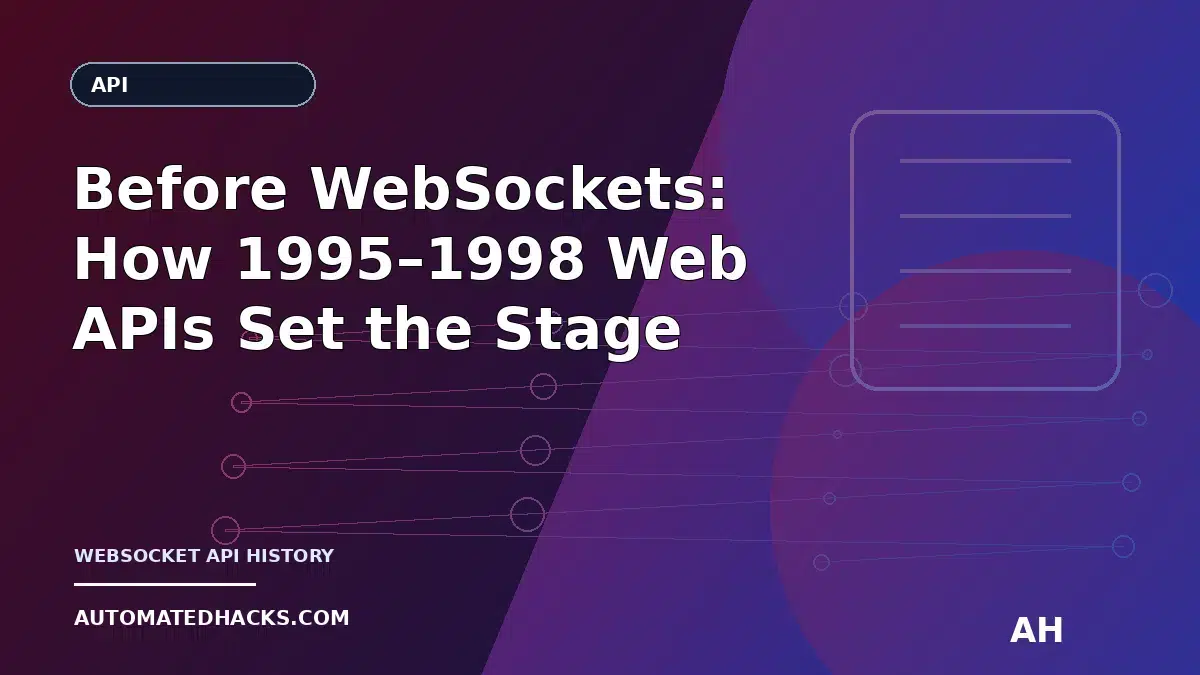 Before WebSockets: How 1995–1998 Web APIs Set the Stage for Real-Time Web Communication featured image by Automated